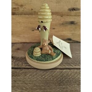 Vintage 1995 Brown Bag Cookie Art Beehive Bear Cookie Stamp / Butter Stamp